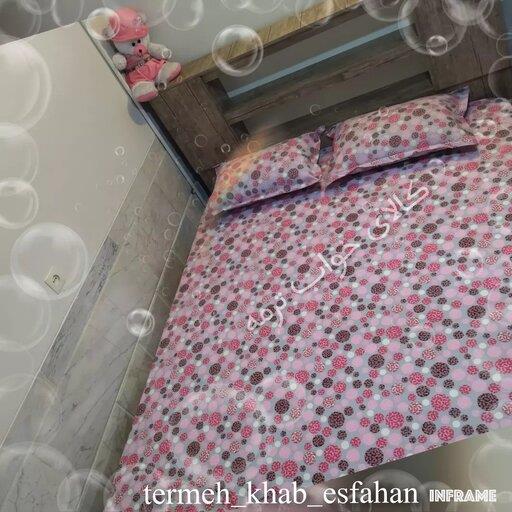 نیم ست روتختی کش دار دو نفره، طرح کلاسیک(کاور کشدار تشک تخت  با 2 عدد روبالشتی)